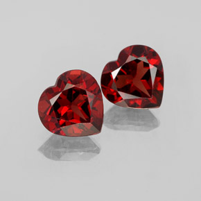 2.75 ct Red Almandine Garnet Gemstone, Almandine Garnet Gem in Heart Facet Shape for Sale.