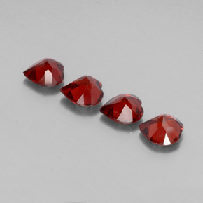 Almandine Garnet Gemstone in 7 x 7 mm (calibrated) Size for Sale, Almandine Garnet Stone in Deep Red Color