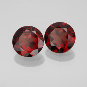 2.30 ct Red Almandine Garnet Stone, Natural Almandine Garnet in Round Facet Shape for Sale