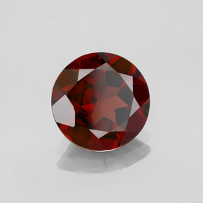 2.54 ct Red Almandine Garnet Stone, Natural Almandine Garnet in Round Facet Shape for Sale