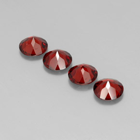 Almandine Garnet Gemstone in 7 mm (calibrated) Size for Sale, Almandine Garnet Stone in Deep Red Color