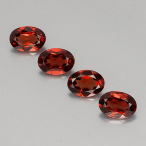 3.24 ct Red Almandine Garnet Gemstone, Almandine Garnet Gem in Oval Facet Shape for Sale.