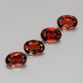 3.24 ct Red Almandine Garnet Stone, Natural Almandine Garnet in Oval Facet Shape for Sale