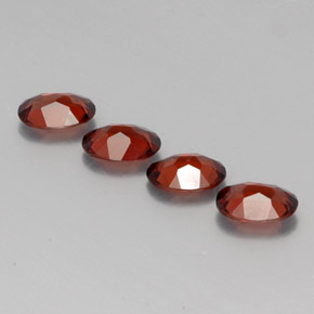 Almandine Garnet Gemstone in 7 x 5 mm (calibrated) Size for Sale, Almandine Garnet Stone in Deep Red Color