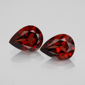 3.40 ct Red Almandine Garnet Gemstone, Almandine Garnet Gem in Pear Facet Shape for Sale.