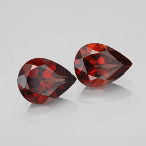 3.40 ct Red Almandine Garnet Stone, Natural Almandine Garnet in Pear Facet Shape for Sale