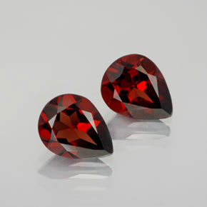 3.46 ct Red Almandine Garnet Gemstone, Almandine Garnet Gem in Pear Facet Shape for Sale.