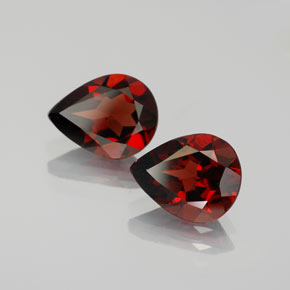 3.46 ct Red Almandine Garnet Stone, Natural Almandine Garnet in Pear Facet Shape for Sale