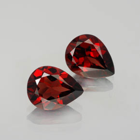 3.66 ct Red Almandine Garnet Gemstone, Almandine Garnet Gem in Pear Facet Shape for Sale.