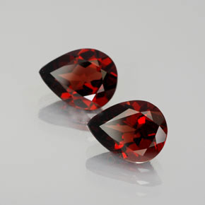 3.66 ct Red Almandine Garnet Stone, Natural Almandine Garnet in Pear Facet Shape for Sale