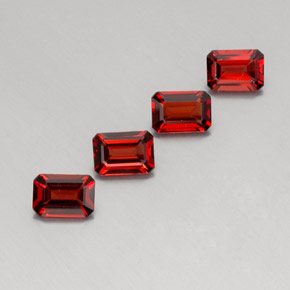 3.94 ct Red Almandine Garnet Stone, Natural Almandine Garnet in Octagon Facet Shape for Sale
