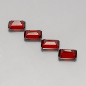 Almandine Garnet Gemstone in 7 x 5 mm (calibrated) Size for Sale, Almandine Garnet Stone in Deep Red Color