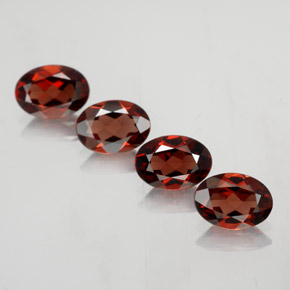 3.39 ct Red Almandine Garnet Stone, Natural Almandine Garnet in Oval Facet Shape for Sale