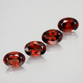 3.89 ct Red Almandine Garnet Stone, Natural Almandine Garnet in Oval Facet Shape for Sale