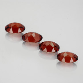 Almandine Garnet Gemstone in 7 x 5 mm (calibrated) Size for Sale, Almandine Garnet Stone in Deep Red Color