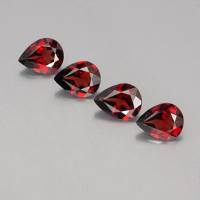 6.63 ct Red Almandine Garnet Gemstone, Almandine Garnet Gem in Pear Facet Shape for Sale.