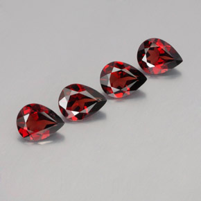 6.63 ct Red Almandine Garnet Stone, Natural Almandine Garnet in Pear Facet Shape for Sale