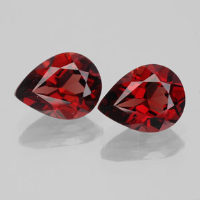 3.70 ct Red Almandine Garnet Gemstone, Almandine Garnet Gem in Pear Facet Shape for Sale.