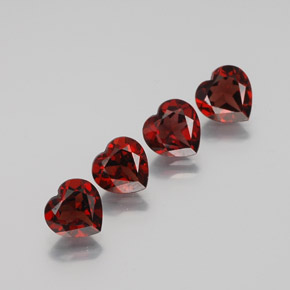 5.18 ct Red Almandine Garnet Gemstone, Almandine Garnet Gem in Heart Facet Shape for Sale.