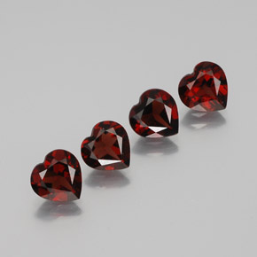 4.96 ct Red Almandine Garnet Gemstone, Almandine Garnet Gem in Heart Facet Shape for Sale.