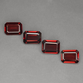 3.51 ct Red Almandine Garnet Gemstone, Almandine Garnet Gem in Octagon Facet Shape for Sale.