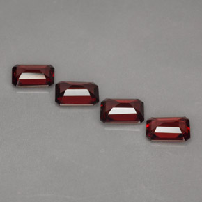 Almandine Garnet Gemstone in 7 x 5 mm (calibrated) Size for Sale, Almandine Garnet Stone in Deep Red Color