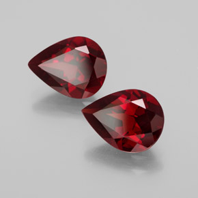 3.54 ct Red Almandine Garnet Stone, Natural Almandine Garnet in Pear Facet Shape for Sale