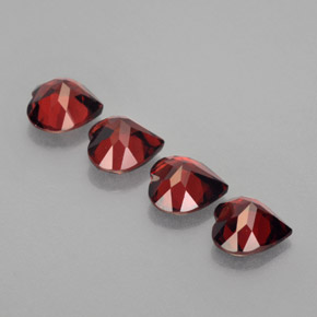 Almandine Garnet Gemstone in 7 x 7 mm (calibrated) Size for Sale, Almandine Garnet Stone in Deep Red Color
