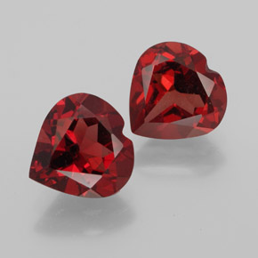 2.84 ct Red Almandine Garnet Gemstone, Almandine Garnet Gem in Heart Facet Shape for Sale.