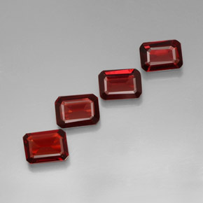3.52 ct Red Almandine Garnet Gemstone, Almandine Garnet Gem in Octagon Facet Shape for Sale.