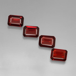 3.52 ct Red Almandine Garnet Stone, Natural Almandine Garnet in Octagon Facet Shape for Sale
