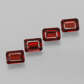 4.42 ct Red Almandine Garnet Gemstone, Almandine Garnet Gem in Octagon Facet Shape for Sale.