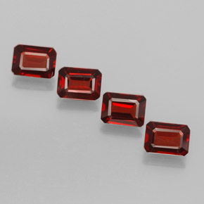 4.42 ct Red Almandine Garnet Stone, Natural Almandine Garnet in Octagon Facet Shape for Sale