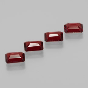 Almandine Garnet Gemstone in 7 x 5 mm (calibrated) Size for Sale, Almandine Garnet Stone in Deep Red Color