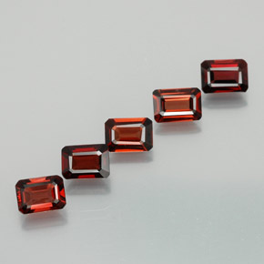 5.26 ct Red Almandine Garnet Gemstone, Almandine Garnet Gem in Octagon Facet Shape for Sale.