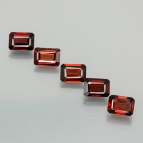 5.26 ct Red Almandine Garnet Stone, Natural Almandine Garnet in Octagon Facet Shape for Sale