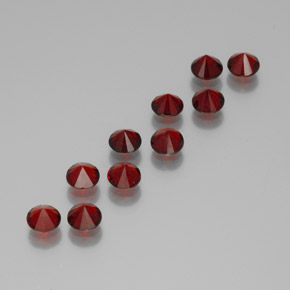 Almandine Garnet Gemstone in 5 mm (calibrated) Size for Sale, Almandine Garnet Stone in Deep Red Color