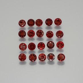 6.43 ct Red Almandine Garnet Gemstone, Almandine Garnet Gem in Round Facet Shape for Sale.