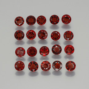 6.43 ct Red Almandine Garnet Stone, Natural Almandine Garnet in Round Facet Shape for Sale