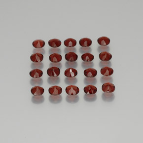 Almandine Garnet Gemstone in 4 mm (calibrated) Size for Sale, Almandine Garnet Stone in Deep Red Color