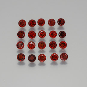 6.21 ct Red Almandine Garnet Gemstone, Almandine Garnet Gem in Round Facet Shape for Sale.