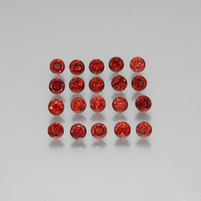 6.88 ct Red Almandine Garnet Gemstone, Almandine Garnet Gem in Round Facet Shape for Sale.