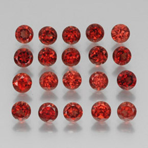 6.88 ct Red Almandine Garnet Stone, Natural Almandine Garnet in Round Facet Shape for Sale
