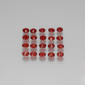 Almandine Garnet Gemstone in 4 mm (calibrated) Size for Sale, Almandine Garnet Stone in Red Color