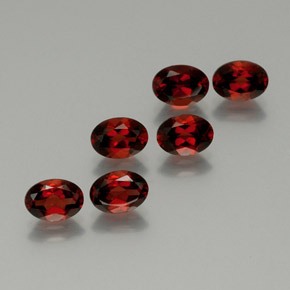 6.19 ct Red Almandine Garnet Gemstone, Almandine Garnet Gem in Oval Facet Shape for Sale.