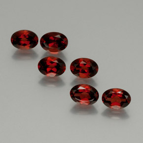 6.19 ct Red Almandine Garnet Stone, Natural Almandine Garnet in Oval Facet Shape for Sale