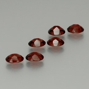 Almandine Garnet Gemstone in 7 x 5 mm (calibrated) Size for Sale, Almandine Garnet Stone in Deep Red Color