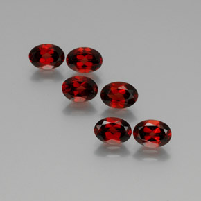 5.88 ctw Red Almandine Garnet Stones, Natural Almandine Garnet in Oval Facet Shape for Sale