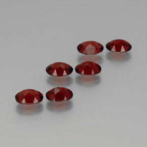 Almandine Garnet Gemstones in 7 x 5 mm (calibrated) Size for Sale, Almandine Garnet Stones in Deep Red Color