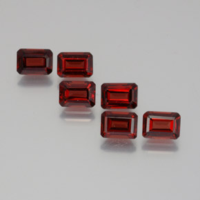 7.80 ct Red Almandine Garnet Stone, Natural Almandine Garnet in Octagon Facet Shape for Sale